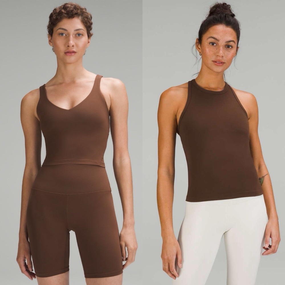 2PC- lululemon Align Tank Top Light Support 6/Align Waist Length Racerback Tank8